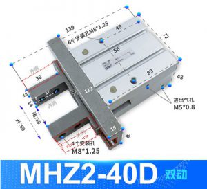Xy Lanh Kẹp MHZ2-40D